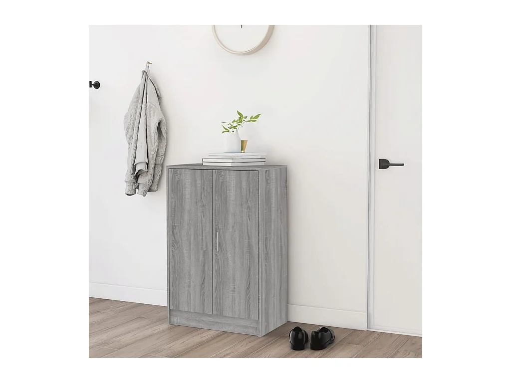 Sonoma grijze schoenenkast 60x35x92 cm Technisch hout