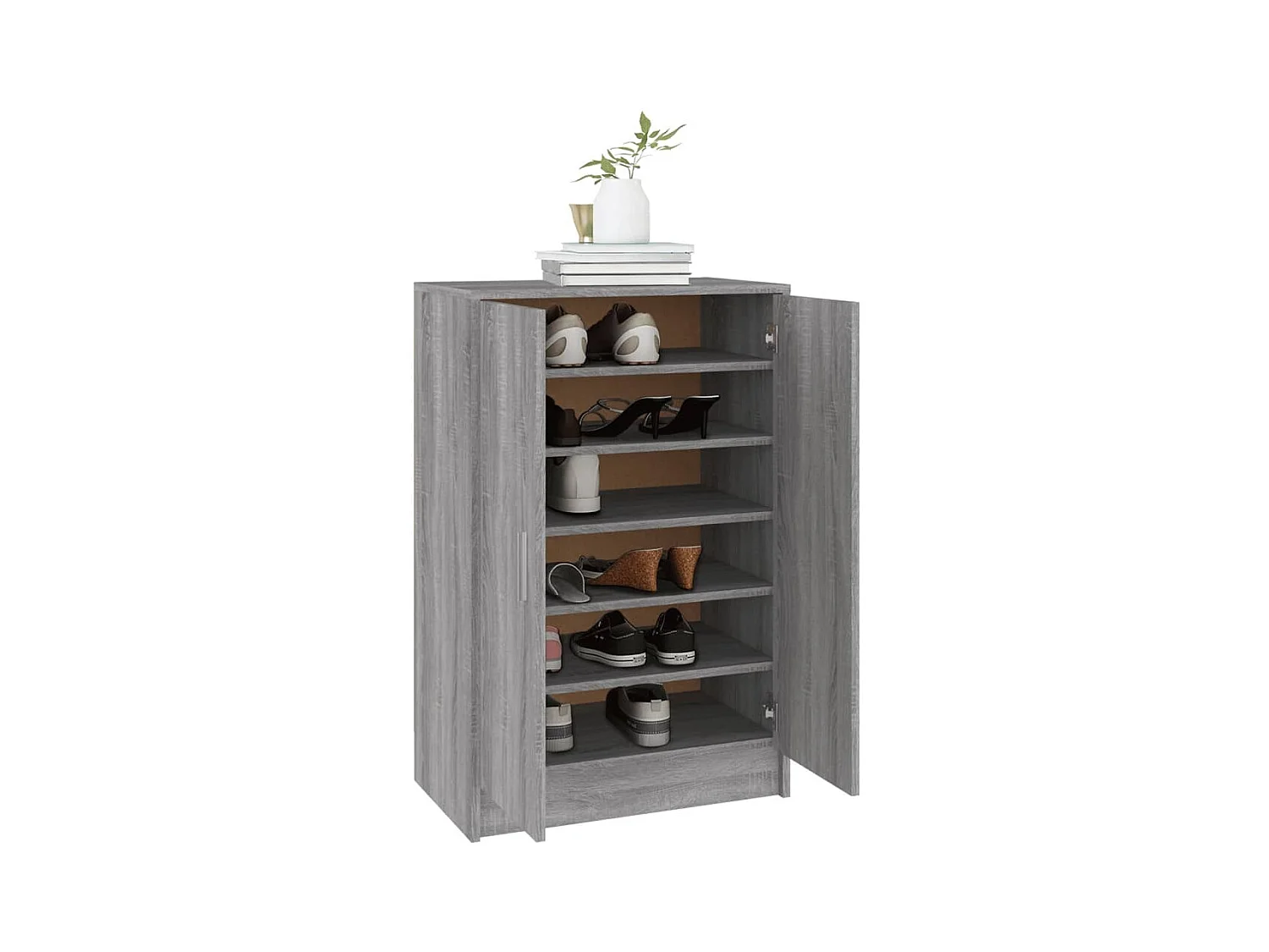 Sonoma grijze schoenenkast 60x35x92 cm Technisch hout