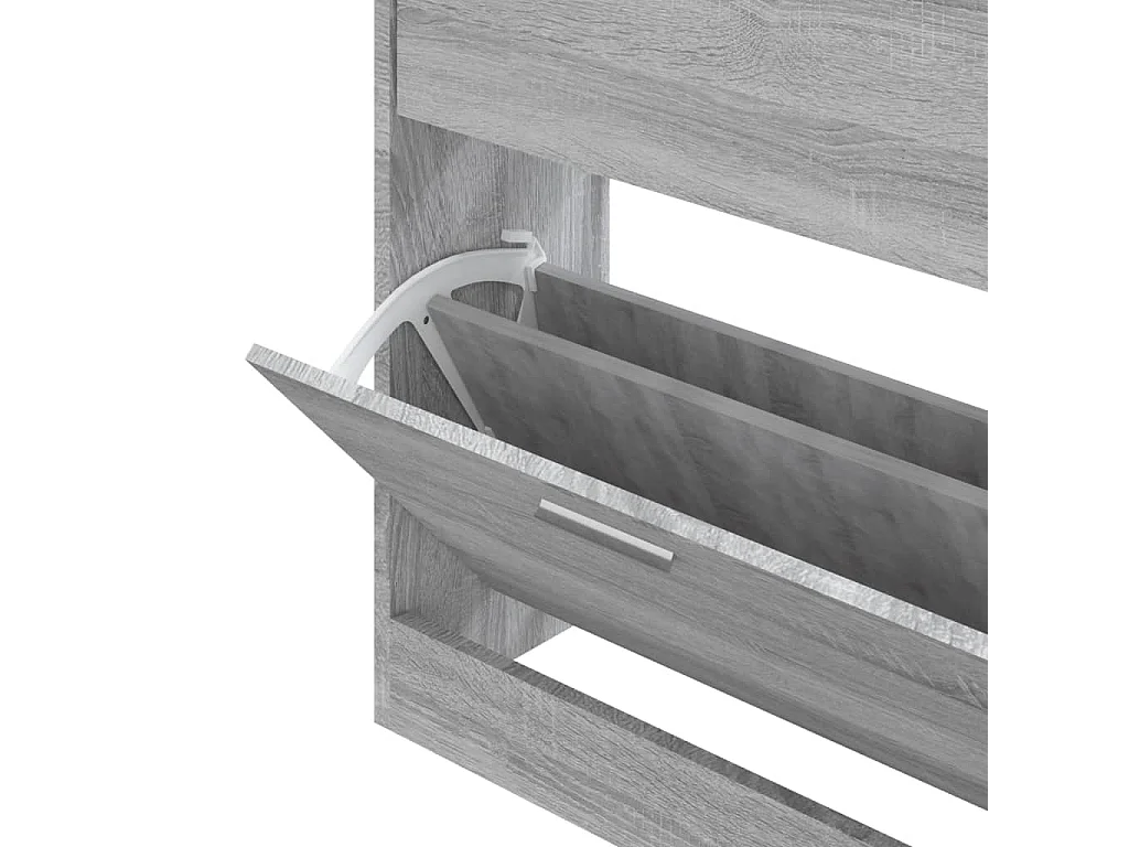Armoire à chaussures Sonoma gris 63x24x81 cm Bois d'ingénierie