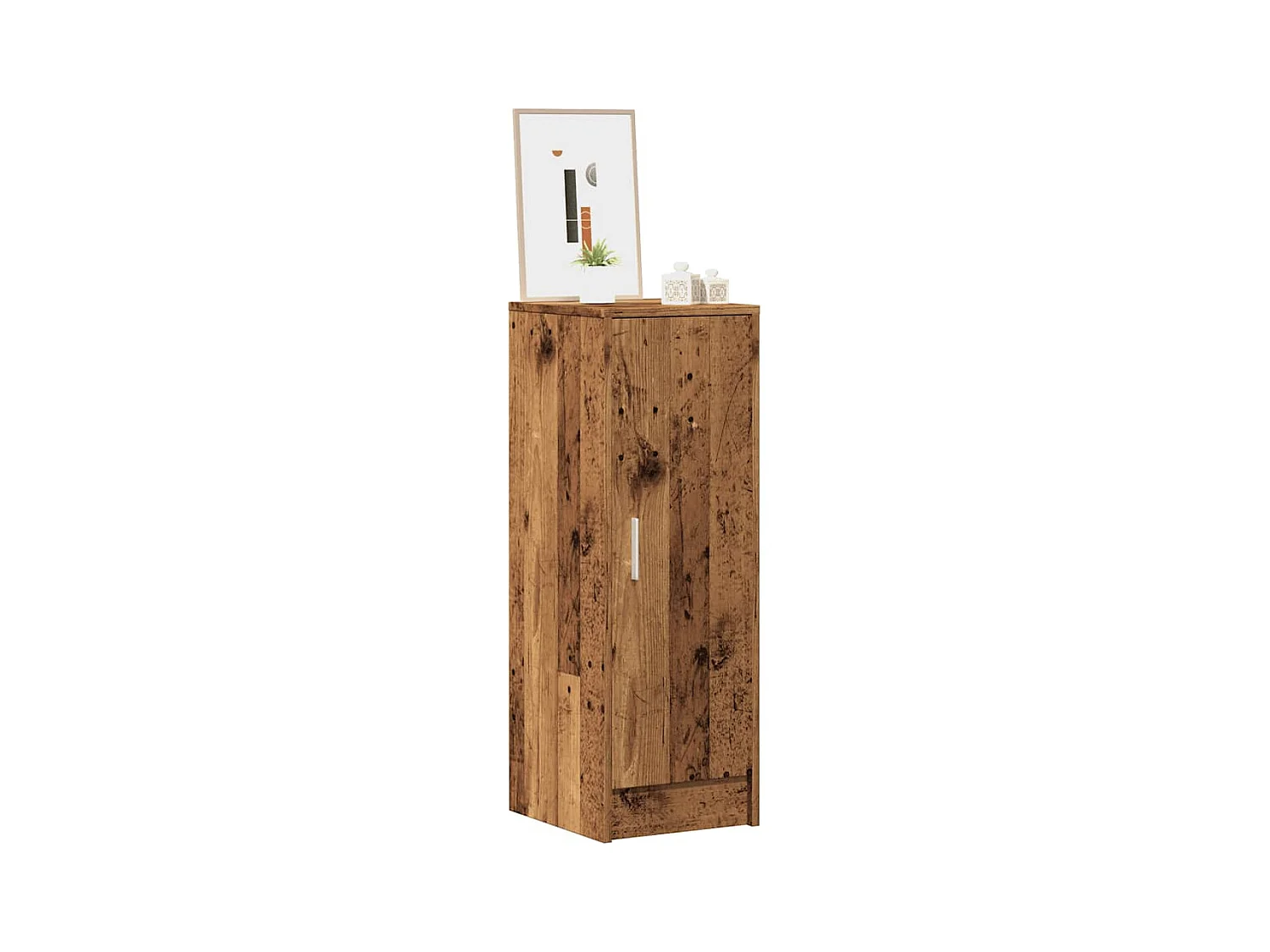 Armoire à chaussures vieux bois 32x35x92 cm bois d'ingénierie