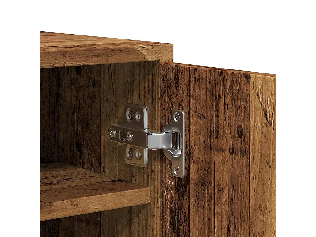 Armoire à chaussures vieux bois 32x35x92 cm bois d'ingénierie