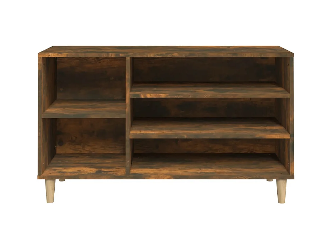 Armoire à chaussures Chêne fumé 102x36x60 cm Bois d'ingénierie