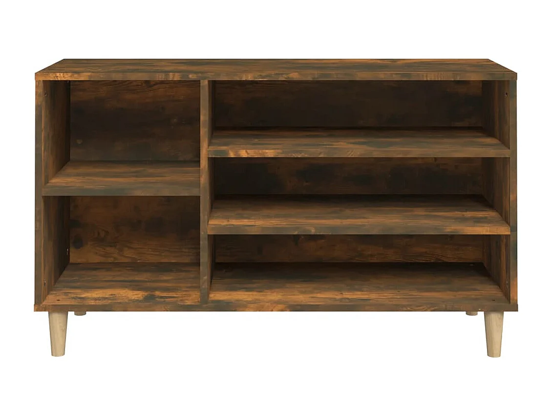 Schuhschrank aus geräucherter Eiche, 102 x 36 x 60 cm, Holzwerkstoff