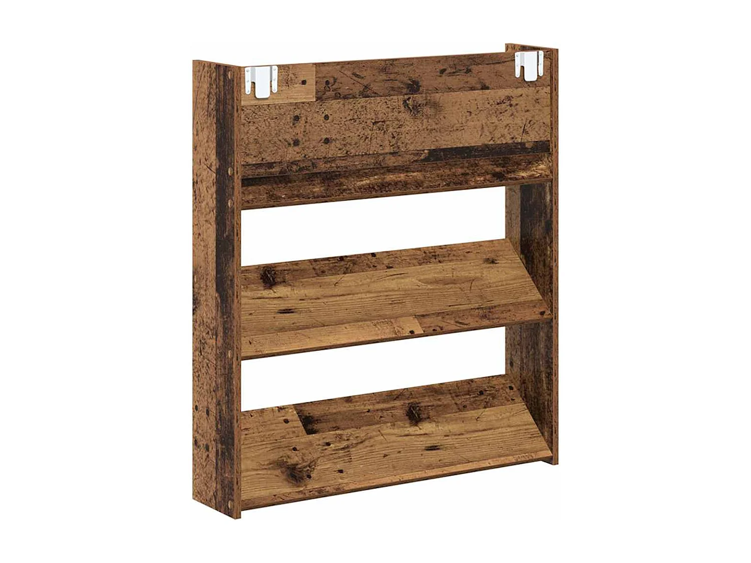 Armoire à chaussures murale vieux bois 80x18x90 cm