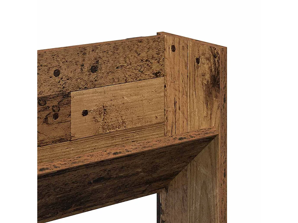 Armoire à chaussures murale vieux bois 80x18x90 cm