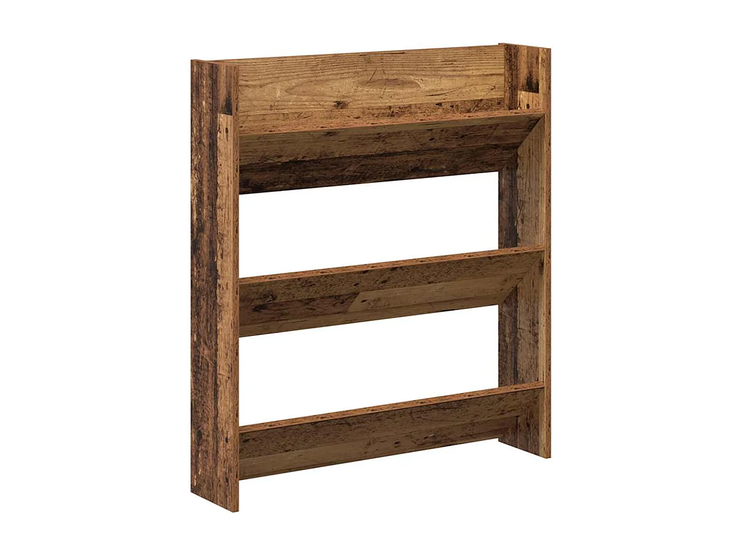 Armoire à chaussures murale vieux bois 80x18x90 cm