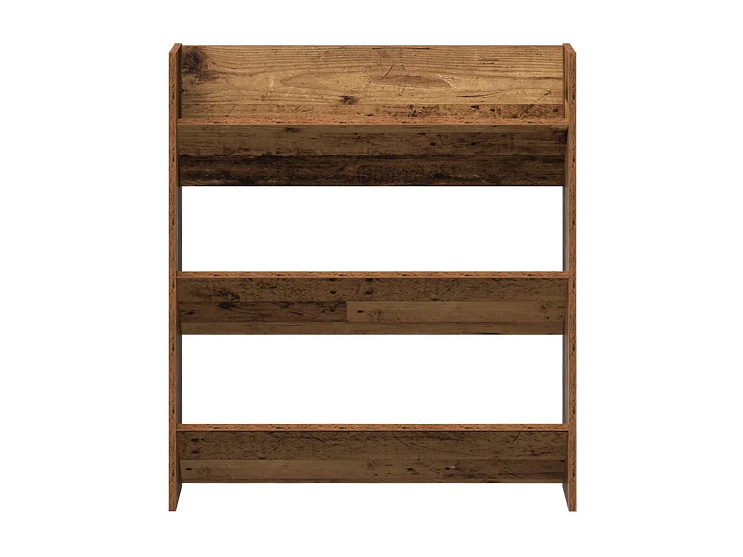 Armoire à chaussures murale vieux bois 80x18x90 cm