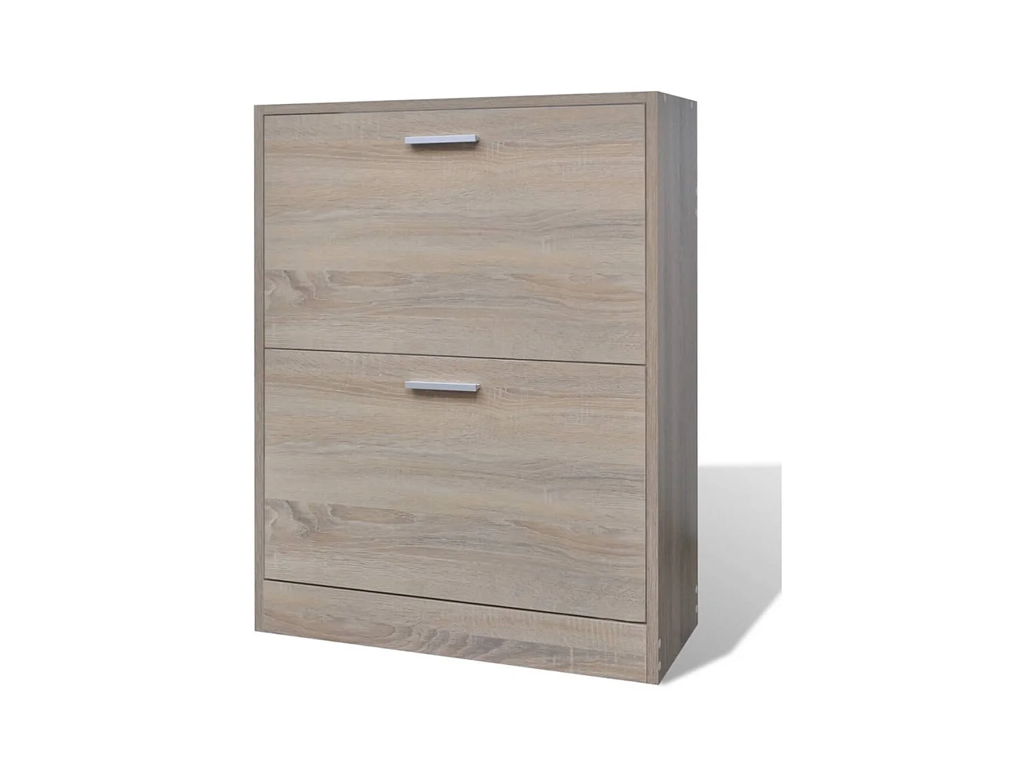 Meuble à chaussures en bois avec 2 compartiments Aspect chêne