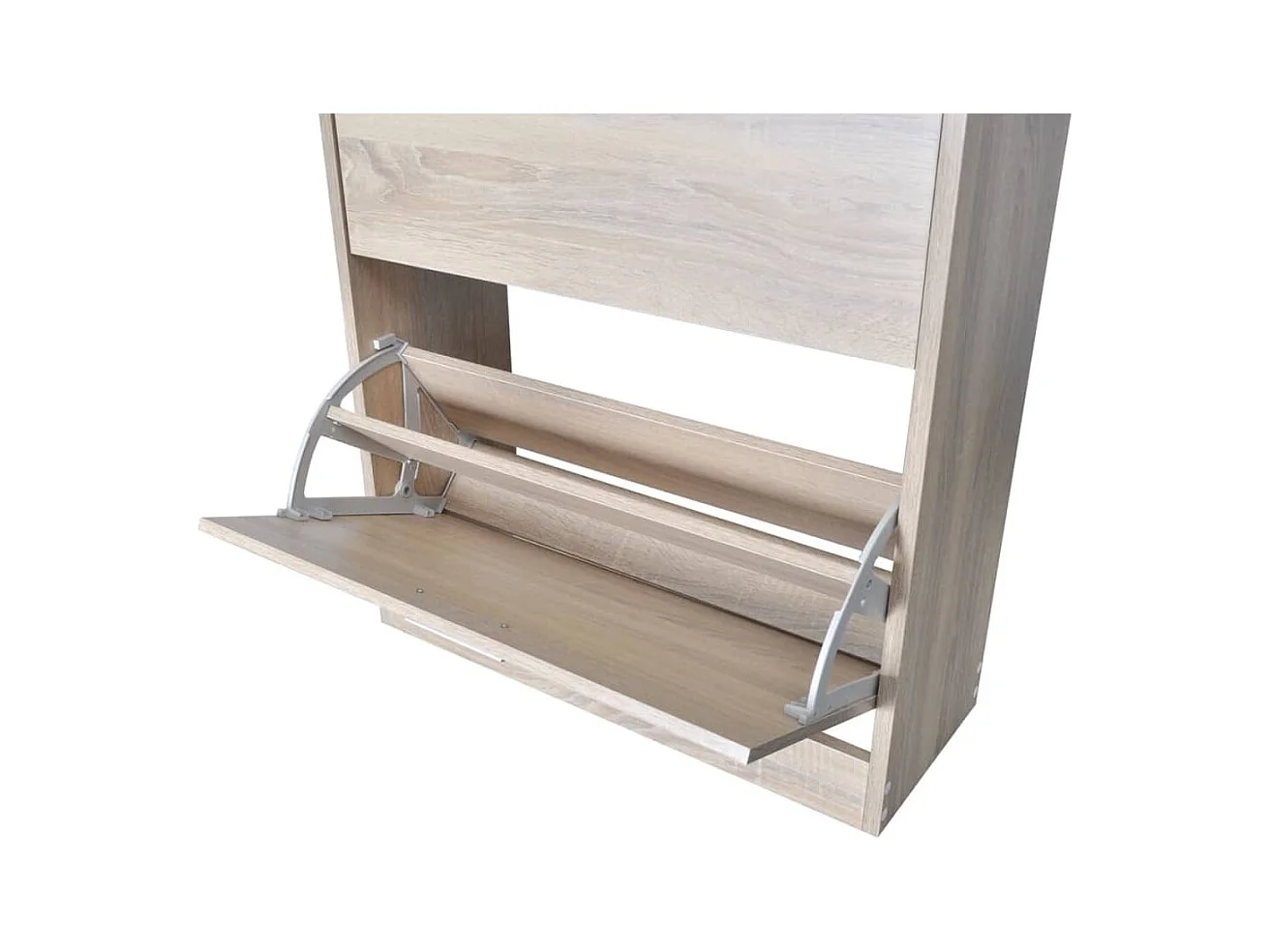 Meuble à chaussures en bois avec 2 compartiments Aspect chêne