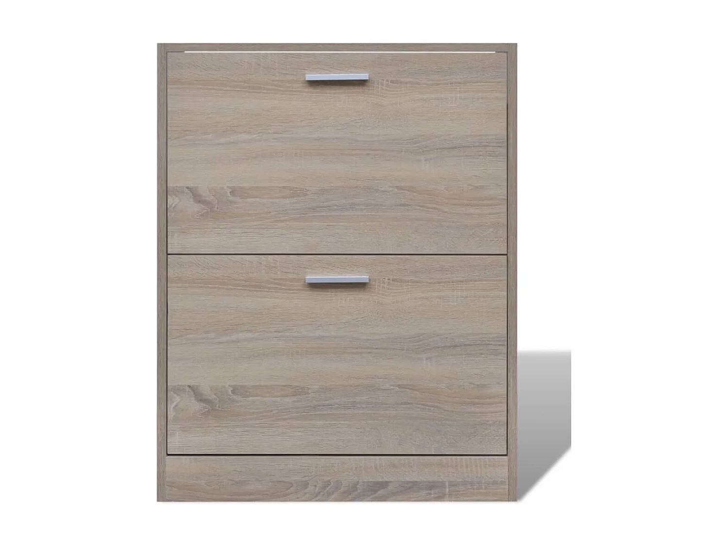 Zapatero de madera con 2 compartimentos Aspecto roble