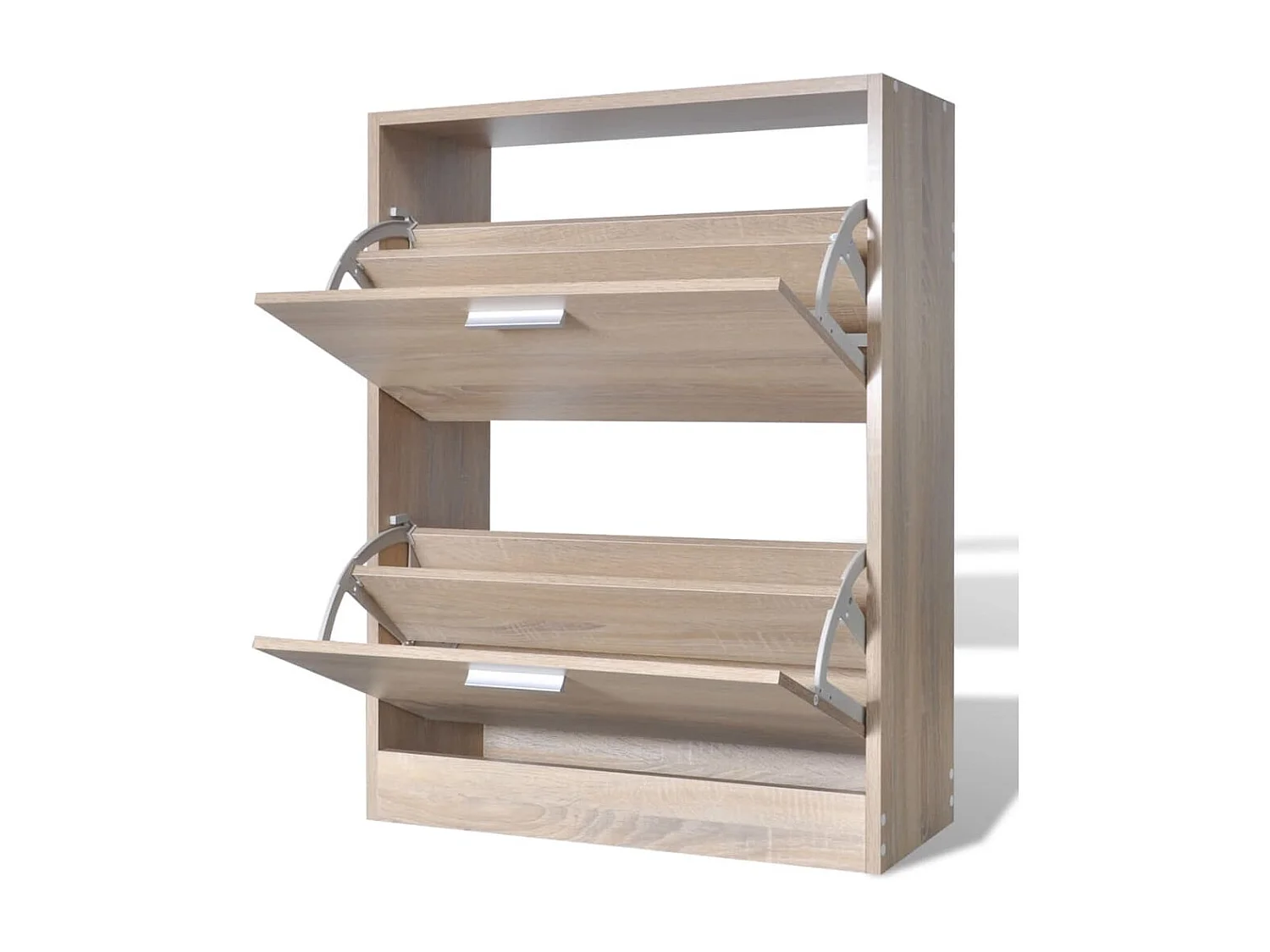 Zapatero de madera con 2 compartimentos Aspecto roble