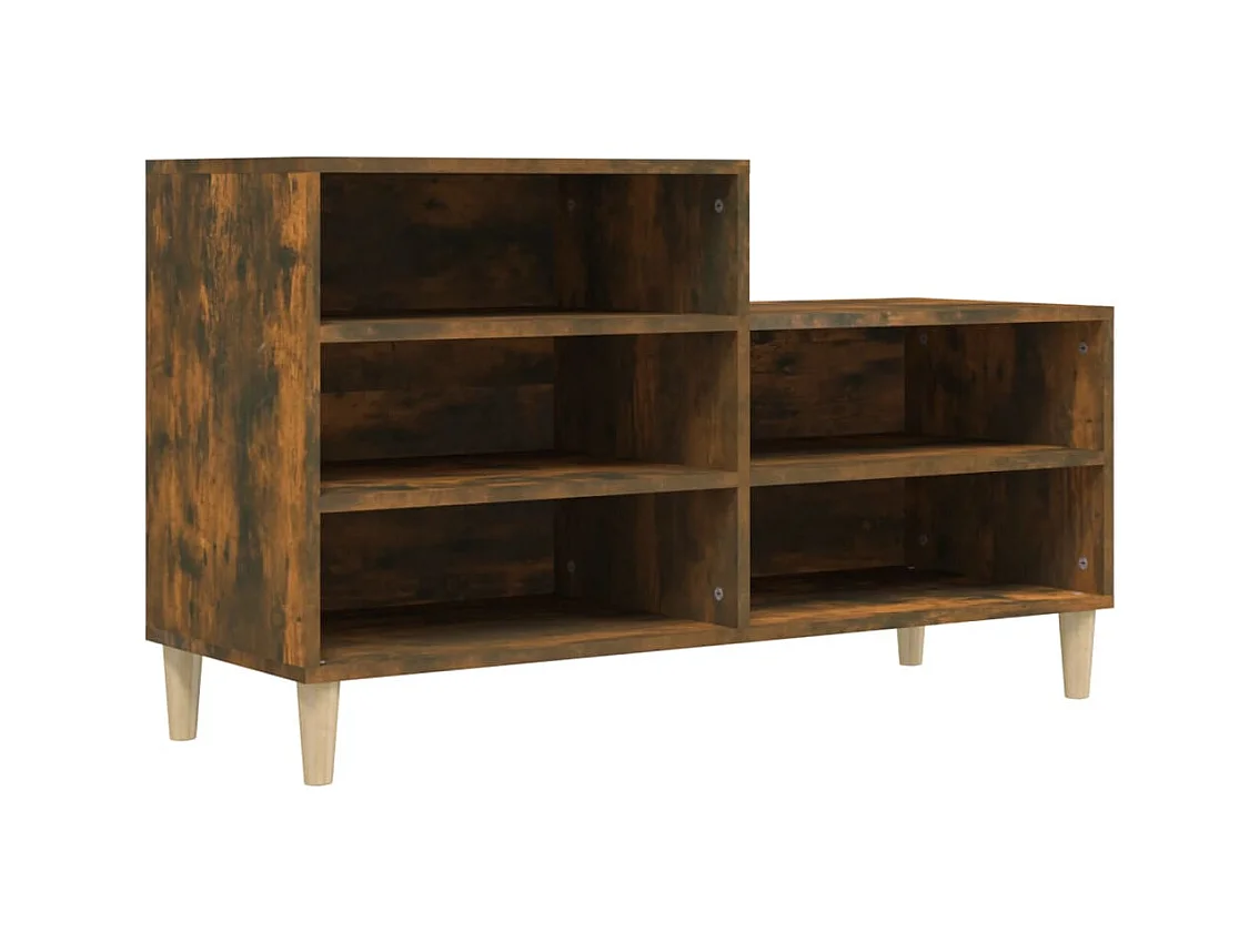 Armoire à chaussures Chêne fumé 102x36x60 cm Bois d'ingénierie