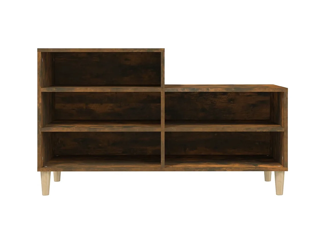 Armoire à chaussures Chêne fumé 102x36x60 cm Bois d'ingénierie