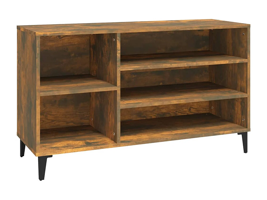 Zapatero de roble ahumado 102x36x60 cm Madera de ingeniería