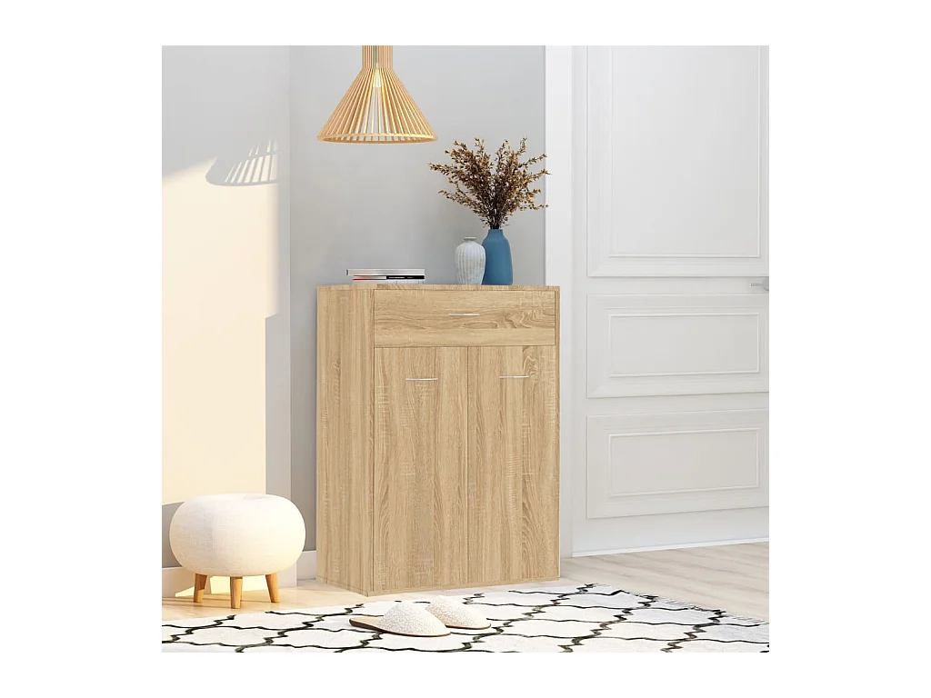 Armoire à chaussures Chêne sonoma 60x35x84 cm Bois d'ingénierie