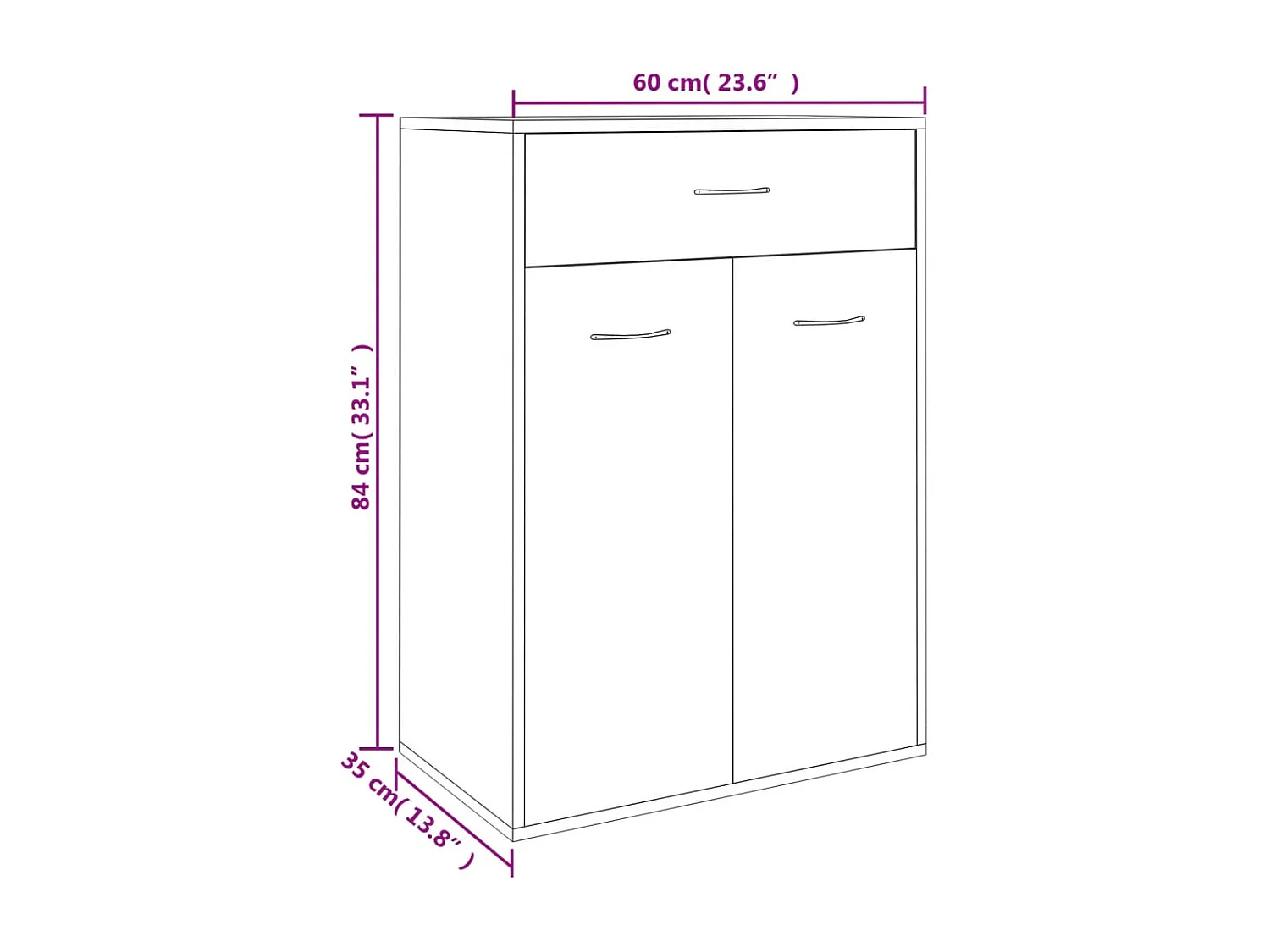 Zapatero de roble Sonoma 60x35x84 cm Madera de ingeniería