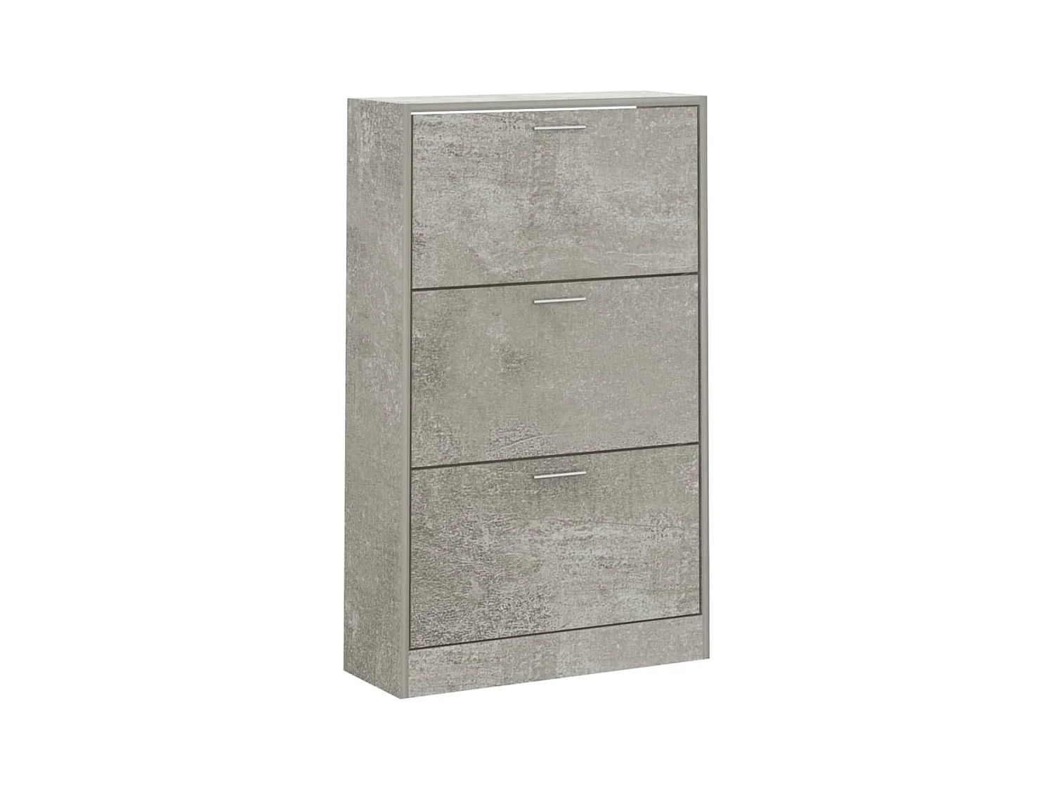 Armoire à chaussures Gris béton 63x24x103 cm Bois d'ingénierie