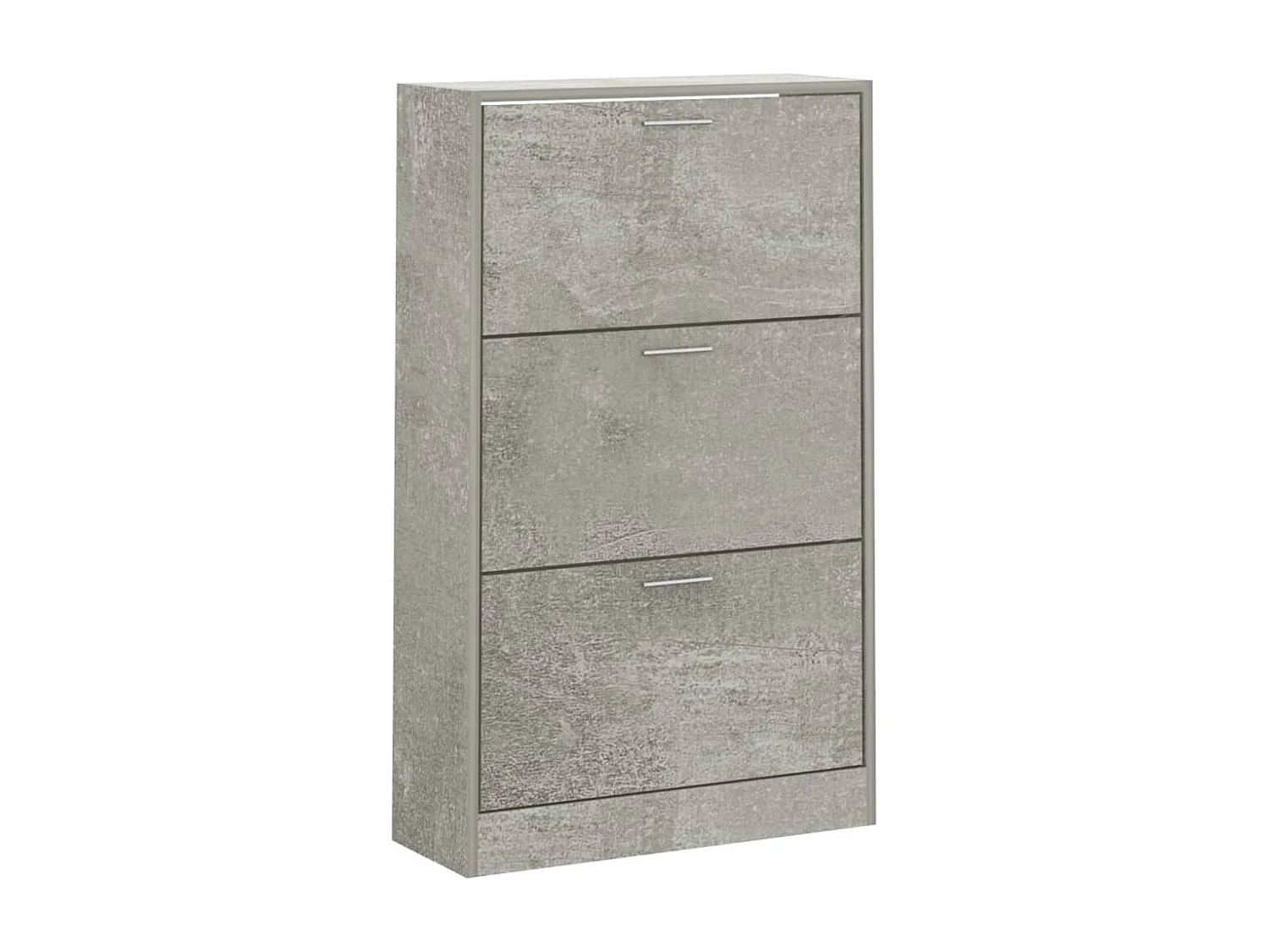 Armoire à chaussures Gris béton 63x24x103 cm Bois d'ingénierie