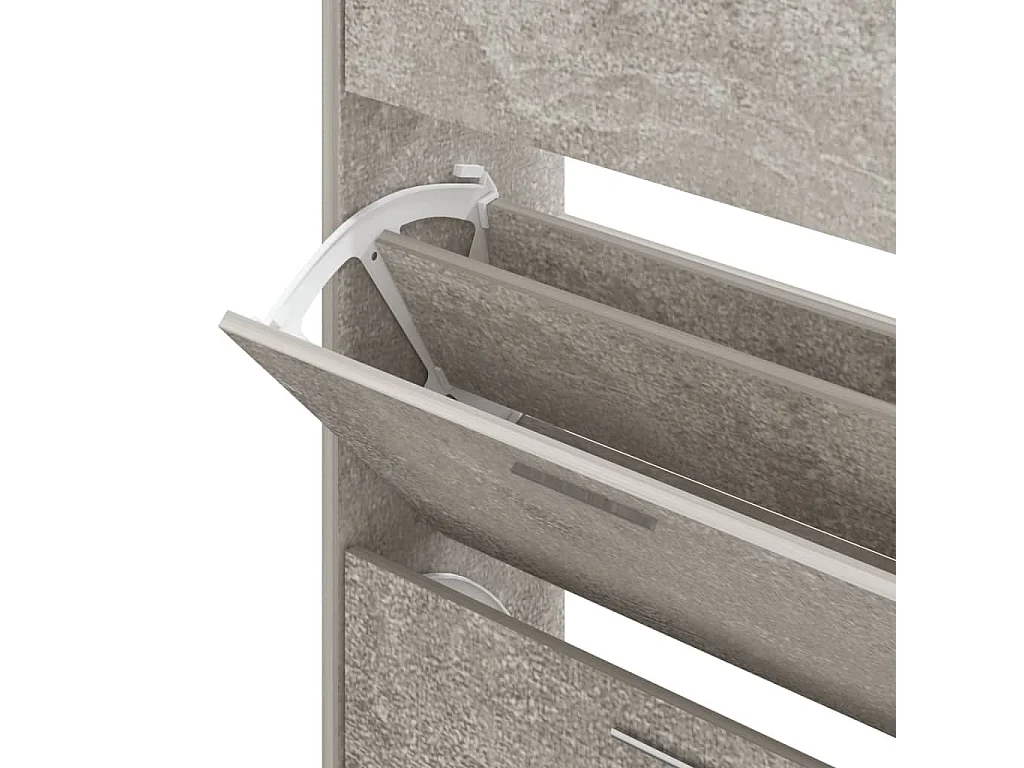 Armoire à chaussures Gris béton 63x24x103 cm Bois d'ingénierie