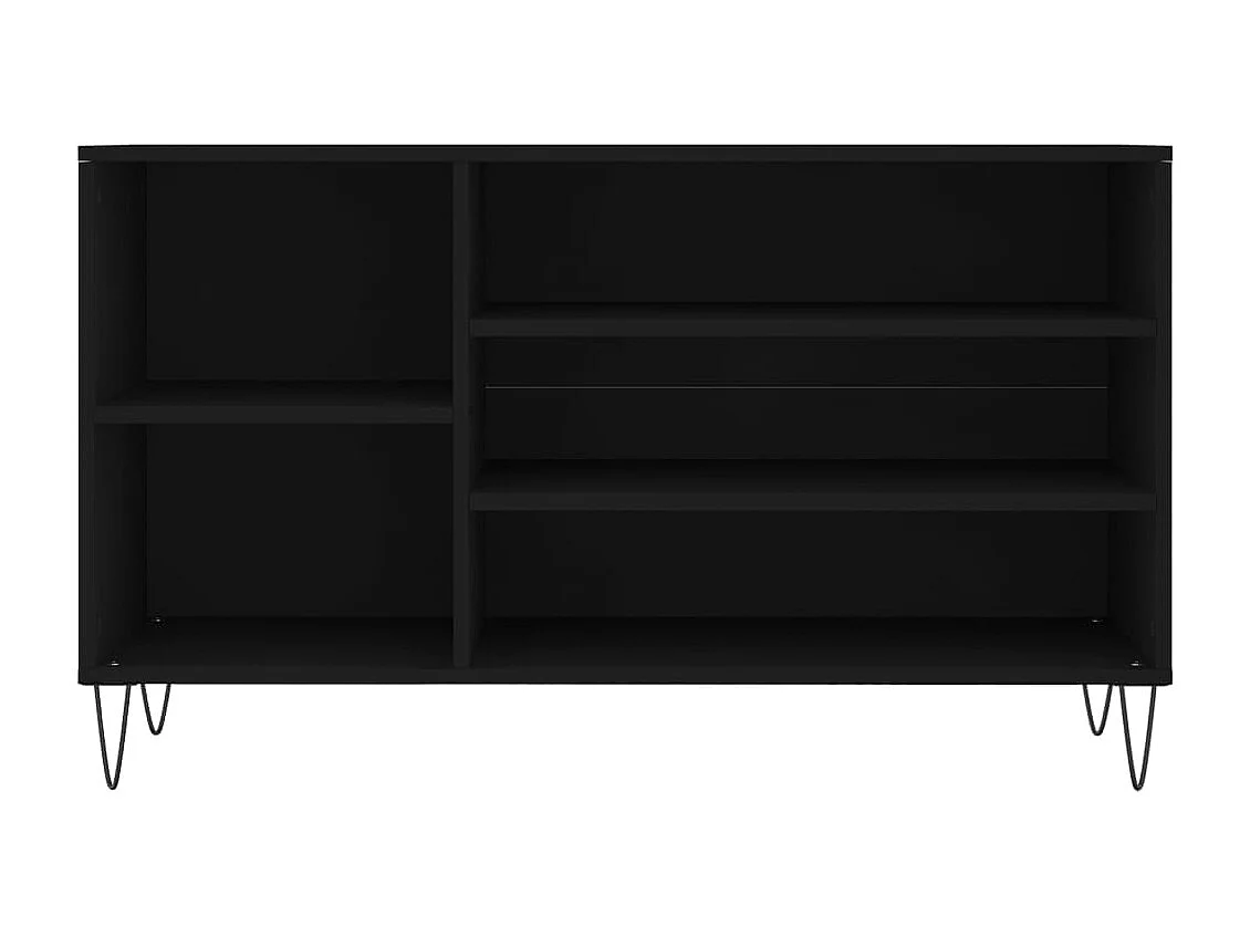 Zwarte schoenenkast 102x36x60 cm Technisch hout