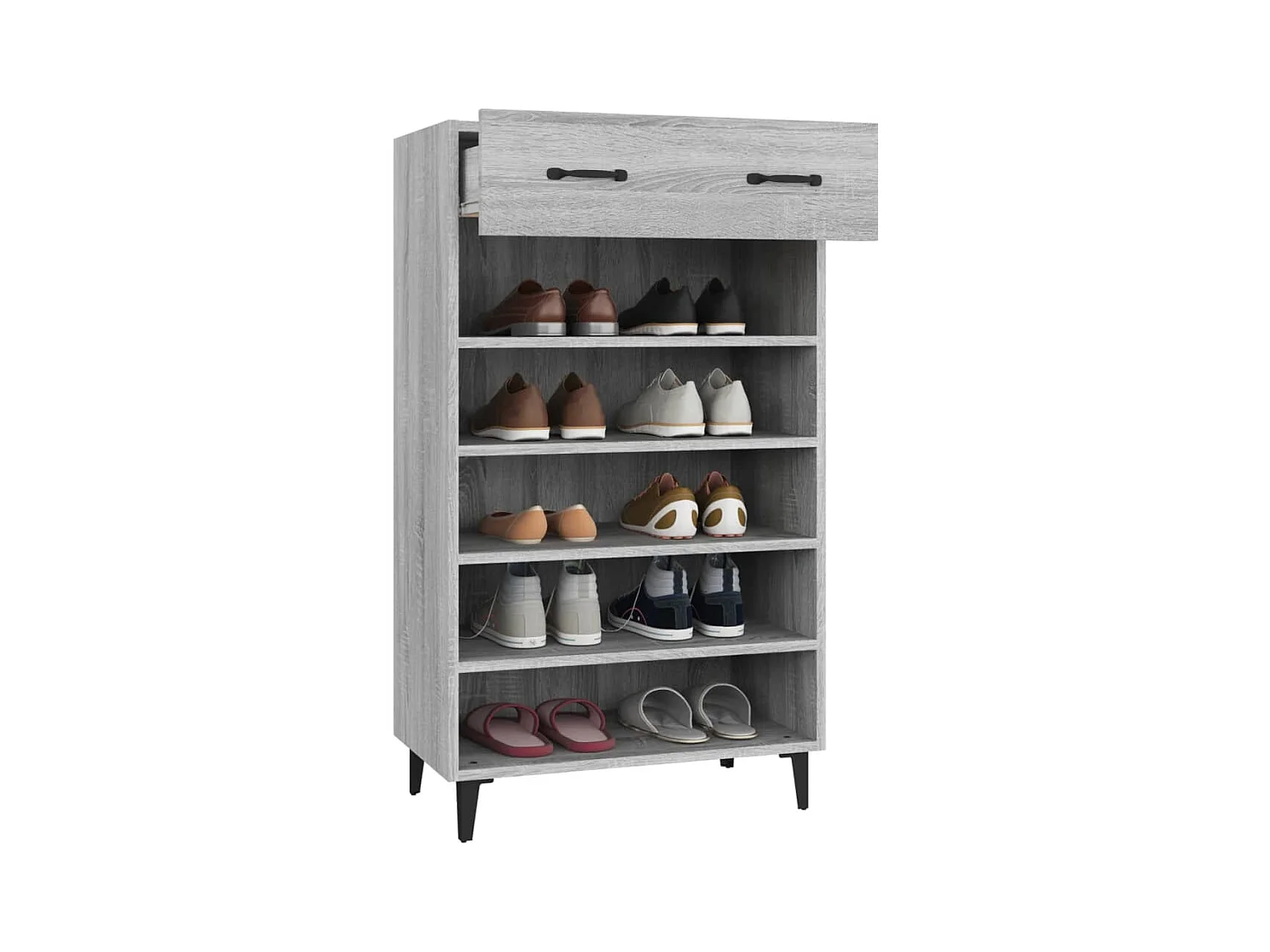 Armoire à chaussures Sonoma gris 60x35x105 cm Bois d'ingénierie
