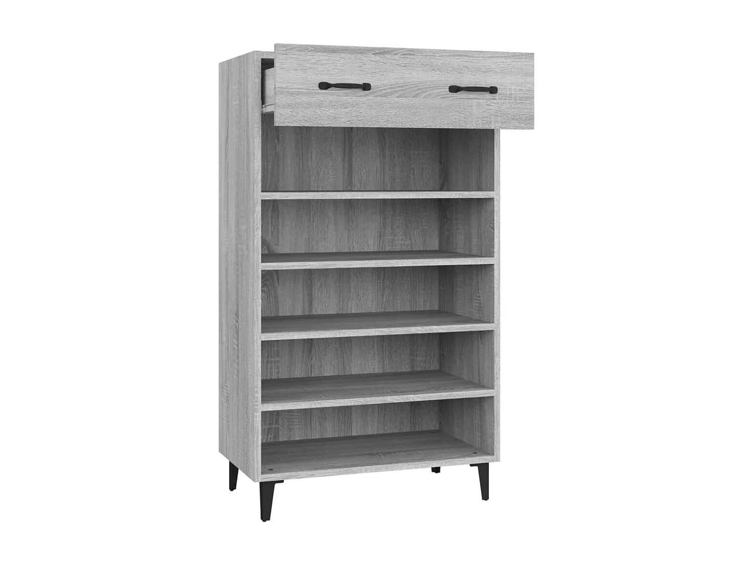 Scarpiera Sonoma grigia 60x35x105 cm in legno ingegnerizzato