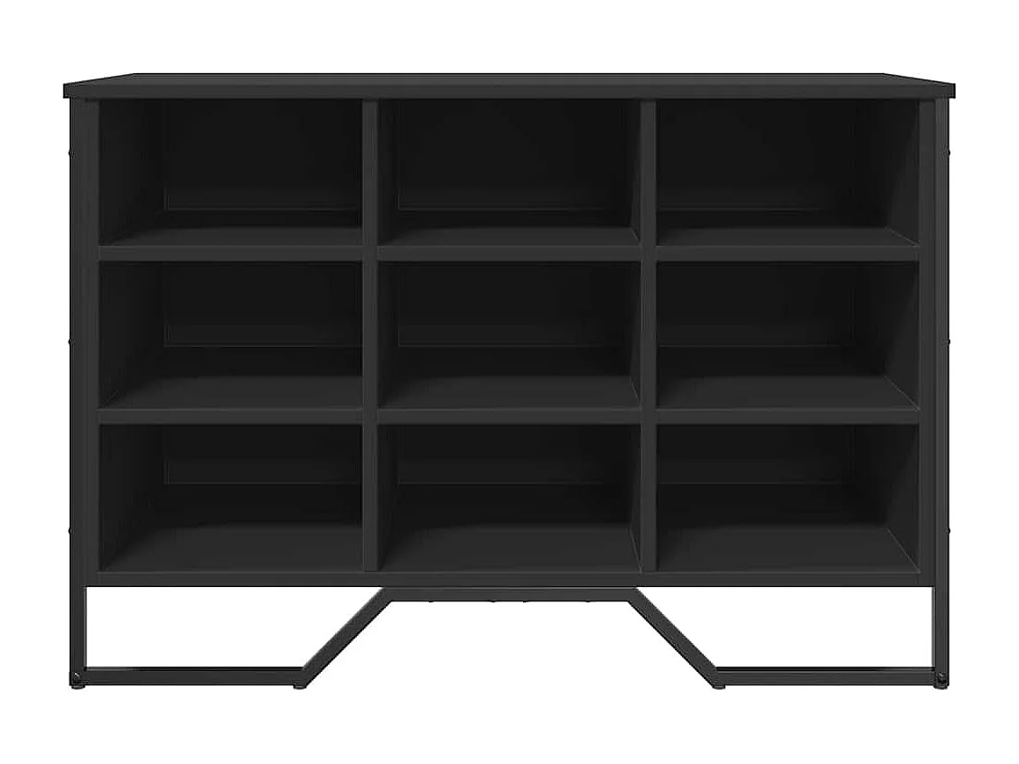 Scarpiera nera 90x38x61,5 cm in legno ingegnerizzato