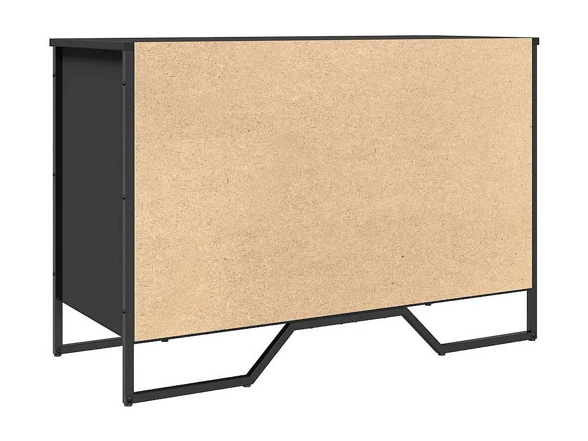 Scarpiera nera 90x38x61,5 cm in legno ingegnerizzato