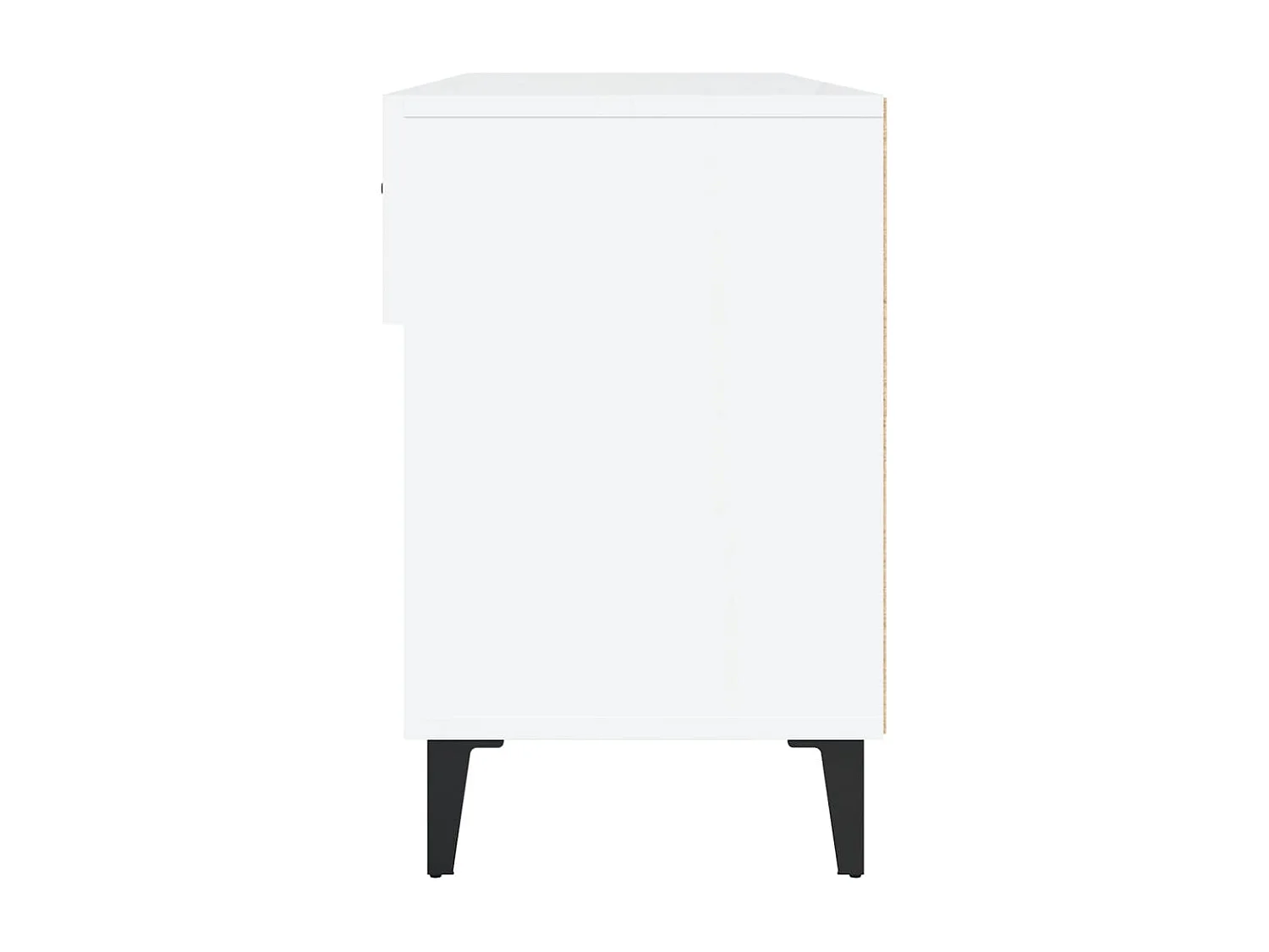 Armoire à chaussure Blanc brillant 102x35x55 cm Bois ingénierie