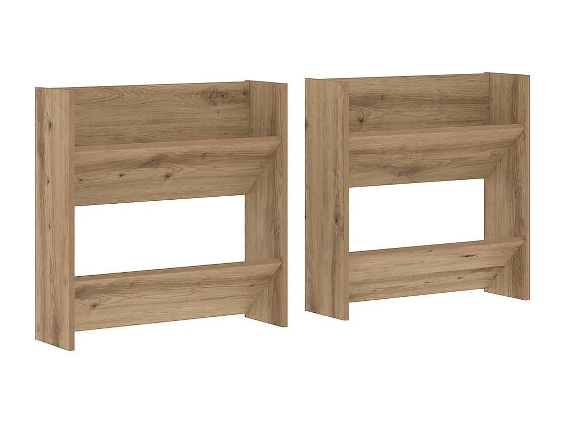 Cabinets à chaussures muraux avec étagère Autre 2 pcs chêne artisanal