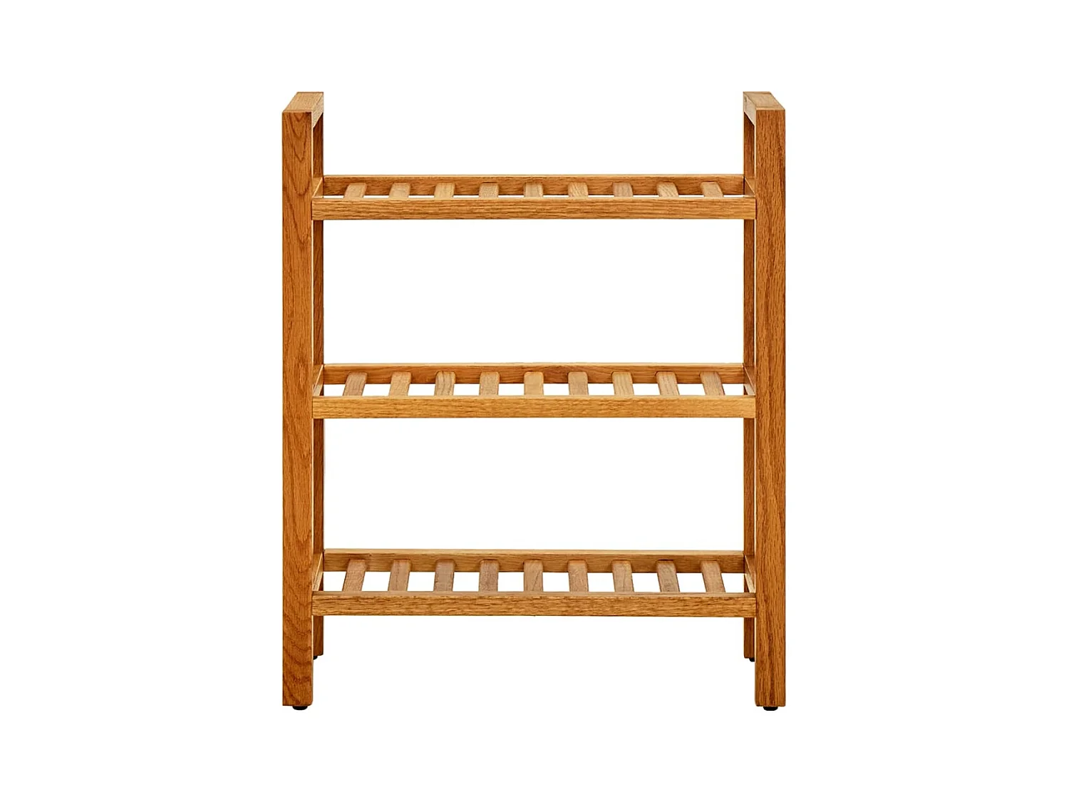 Étagère à chaussures à 3 niveaux 50x27x60 cm Chêne massif