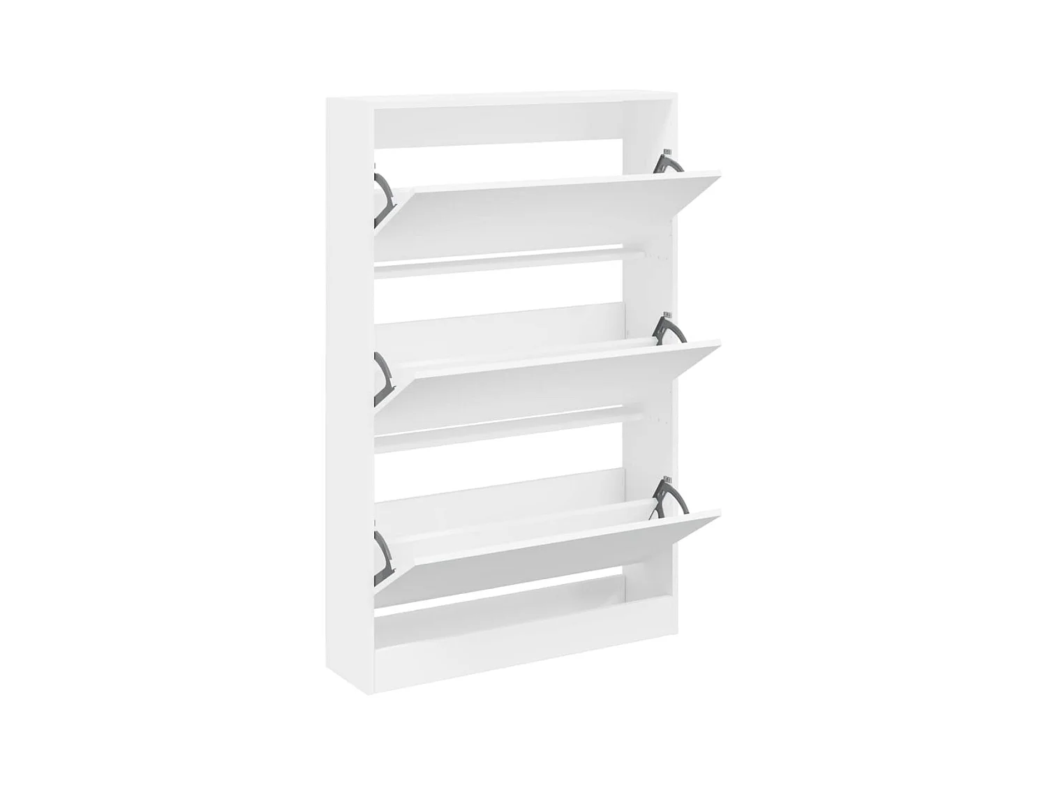 Armoire à chaussures blanc 80x21x125,5 cm bois d'ingénierie