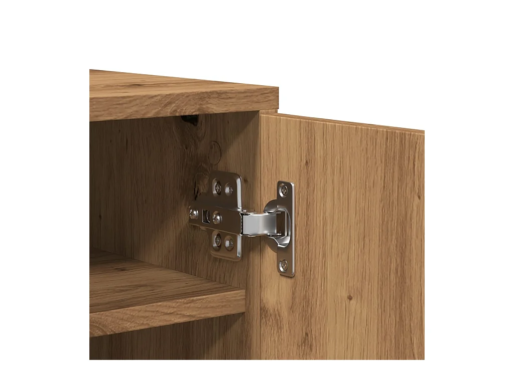 Armoire à chaussures chêne artisanal bois d'ingénierie