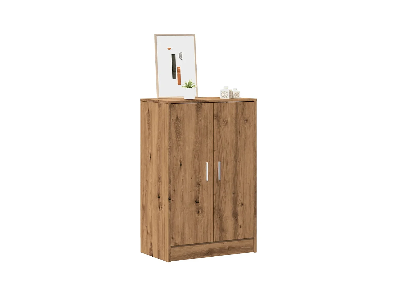 Armoire à chaussures chêne artisanal bois d'ingénierie