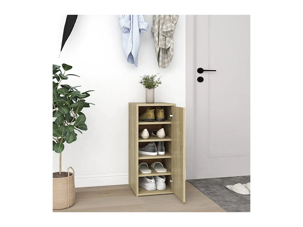 Schuhschrank aus Sonoma-Eiche 32x35x70 cm Spanplatte