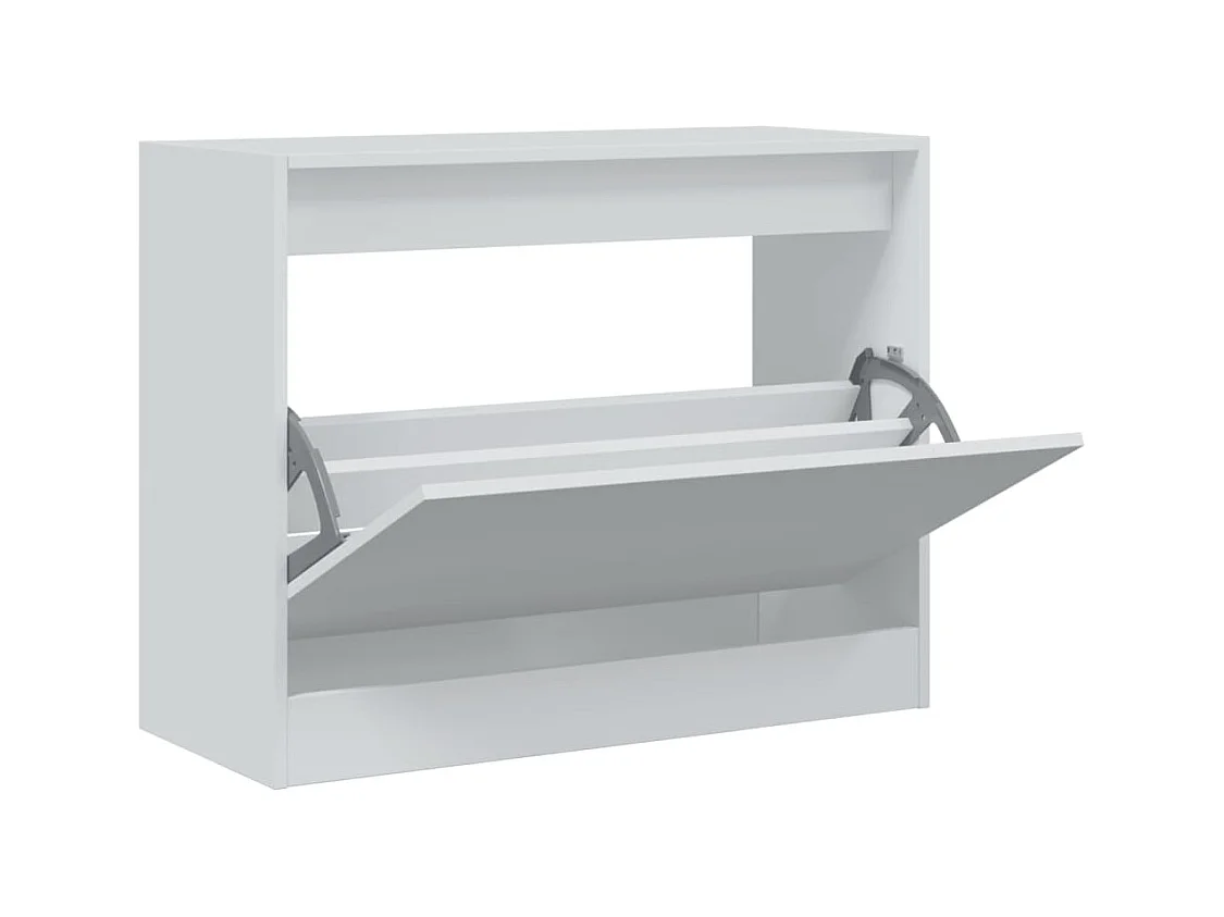 Armoire à chaussures blanc 80x34x63 cm bois d'ingénierie