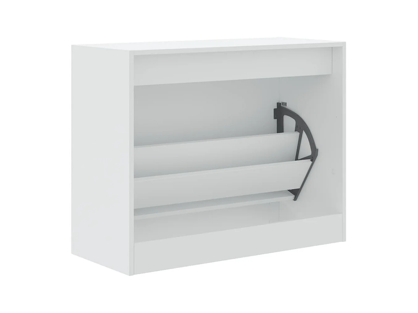 Armoire à chaussures blanc 80x34x63 cm bois d'ingénierie