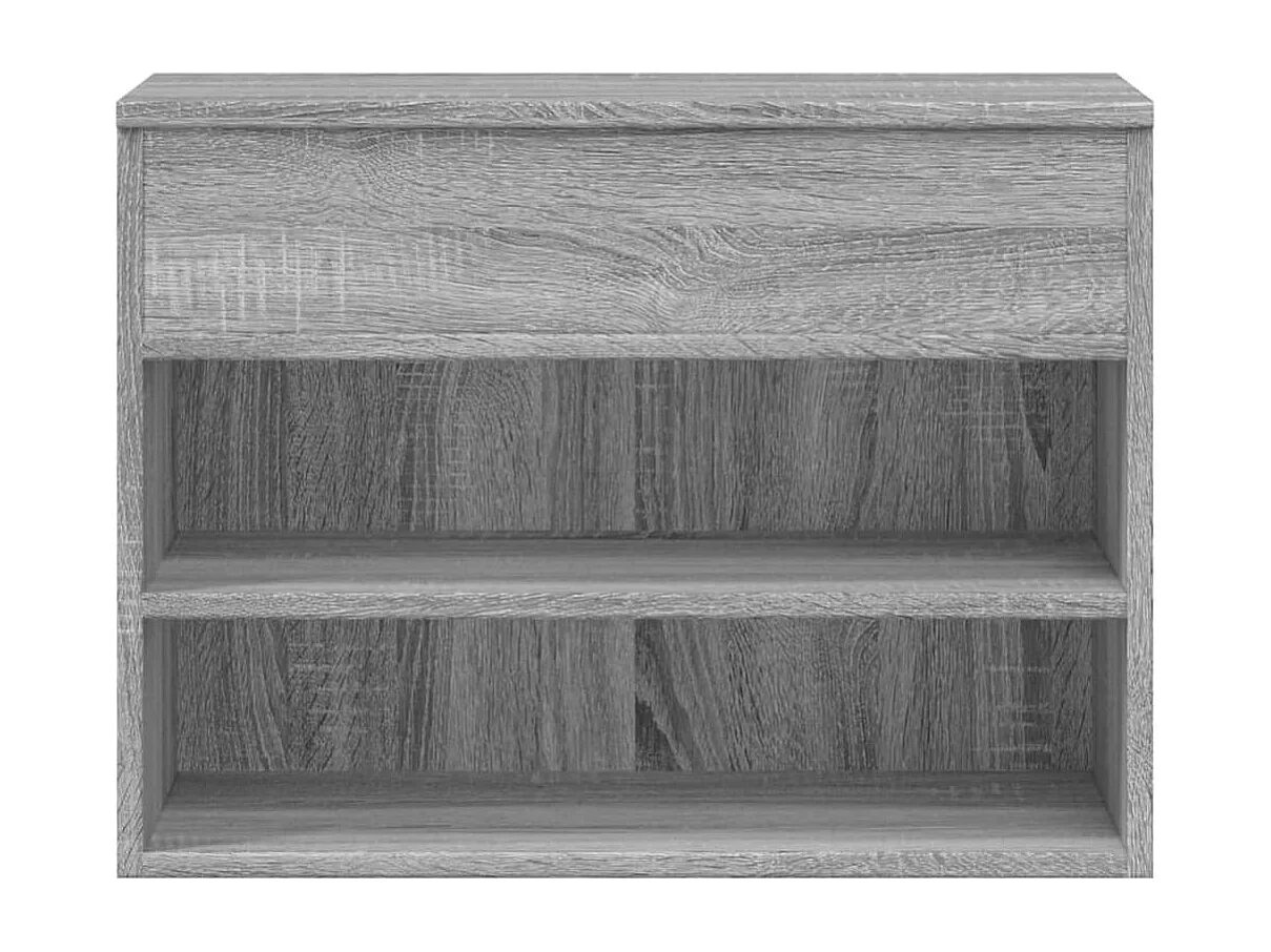Banco zapatero Sonoma gris 60x30x45 cm Madera de ingeniería