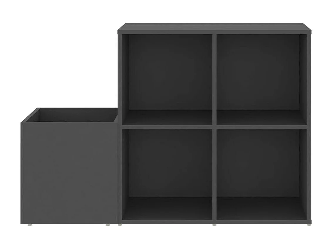 Scarpiera da ingresso grigia 105x35,5x70 cm in legno ingegnerizzato