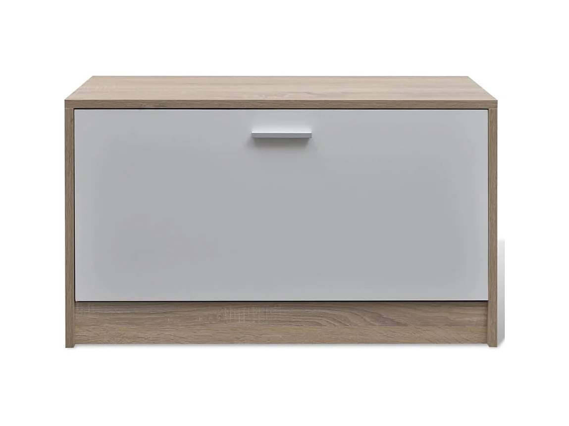 Armoire à chaussures 3-en-1 Bois Chêne et blanc