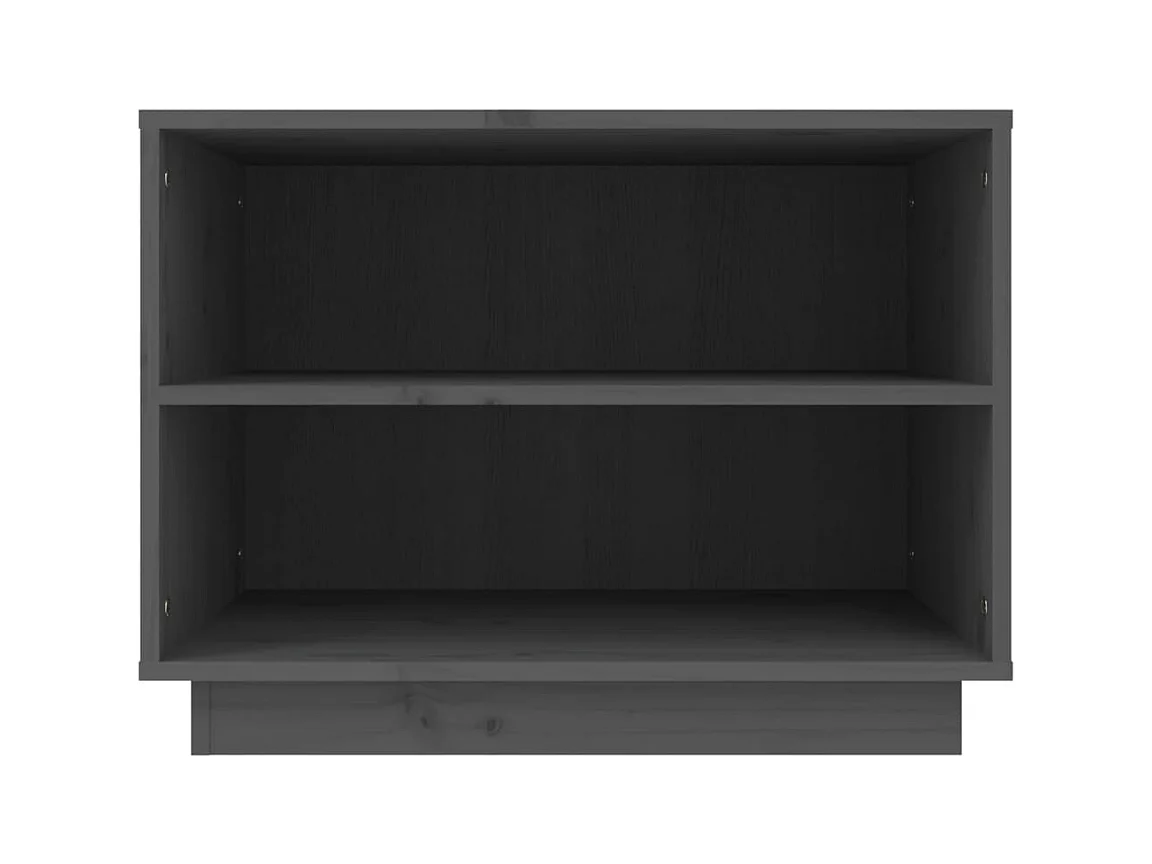 Scarpiera grigia 60x34x45 cm Legno massello di pino