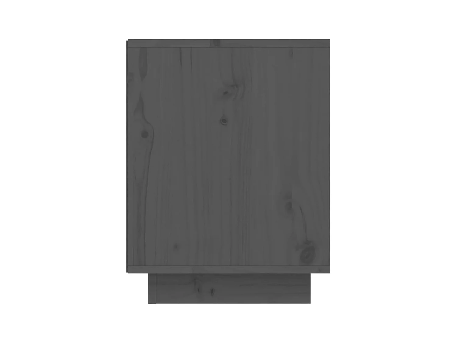 Scarpiera grigia 60x34x45 cm Legno massello di pino