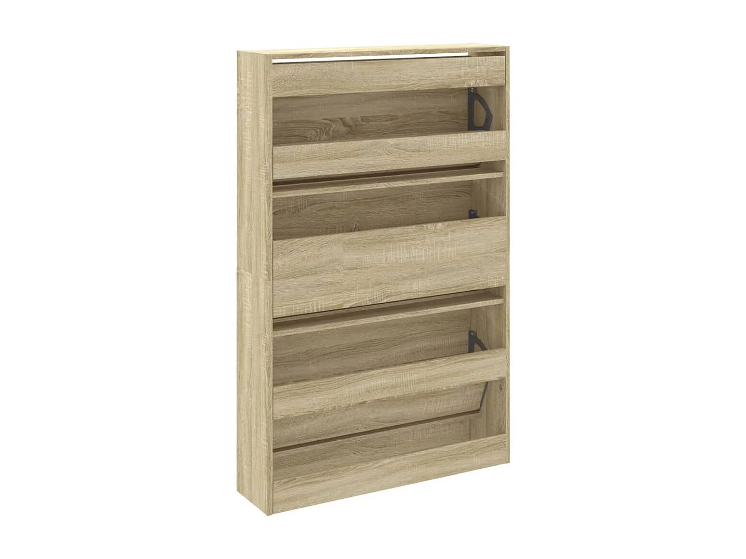 Zapatero de roble Sonoma 80x21x125,5cm madera de ingeniería