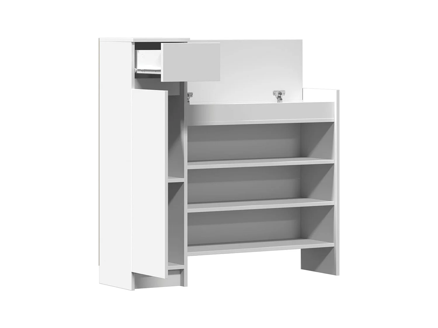 Armoire à chaussures blanc 100,5x28x100 cm bois d'ingénierie