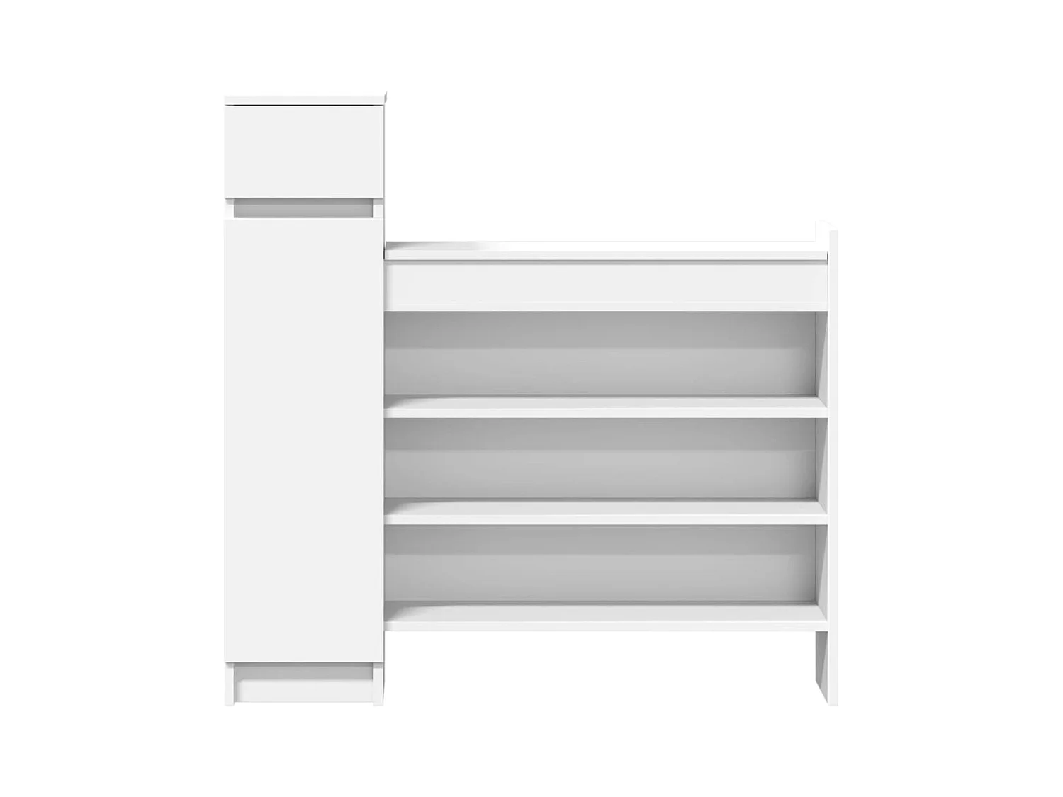 Armoire à chaussures blanc 100,5x28x100 cm bois d'ingénierie