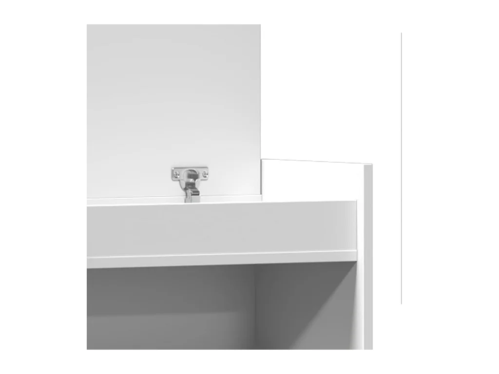 Armoire à chaussures blanc 100,5x28x100 cm bois d'ingénierie