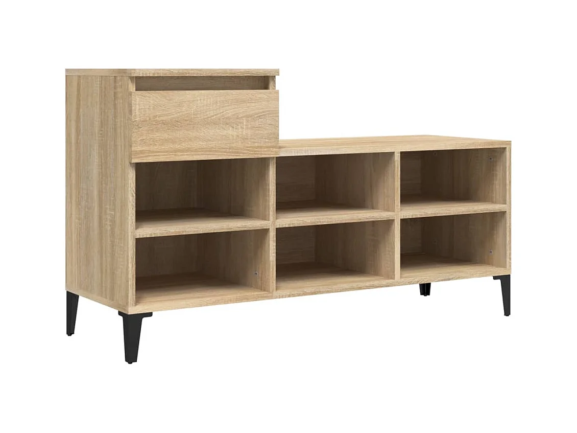 Armoire à chaussures Chêne sonoma 102x36x60cm Bois d'ingénierie
