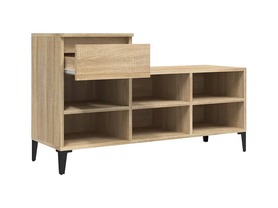 Armoire à chaussures Chêne sonoma 102x36x60cm Bois d'ingénierie