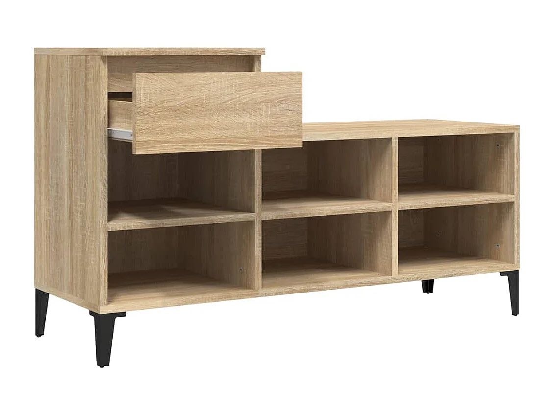 Schuhschrank aus Sonoma-Eiche, 102 x 36 x 60 cm, Holzwerkstoff