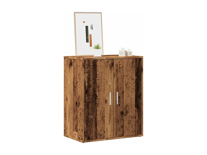 Oude houten schoenenkast 60x35x70 cm bewerkt hout